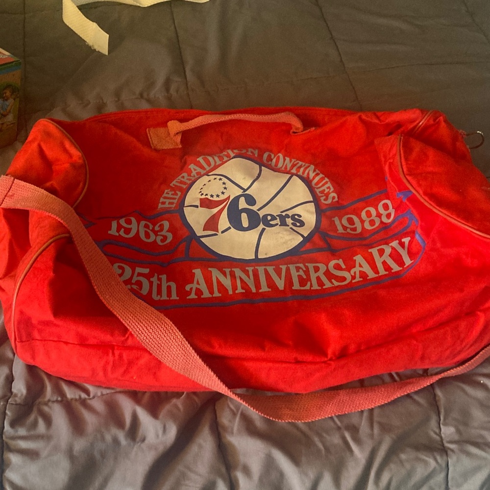 76ers 25th anniversary duffel bag